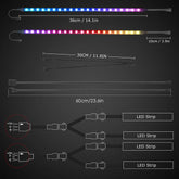 ALITOVE Addressable RGB PC LED Strip ARGB Magnetic PC Case Strip Light for ASUS Aura SYNC Gigabyte RGB Fusion MSI Mystic SYNC ASRock Polychrome RGB 3 pin 5V ADD Header Motherboard, 36cm 21 LED - ALITOVE-Add Vivid Color to Life